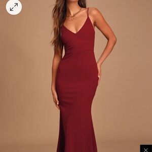 Long burgundy dress